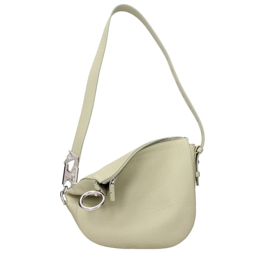 Burberry Green Leather Shoulder Bag