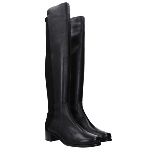Stuart Weitzman Black Leather Over The Knee ST-15039031935241-EU37.5/US7.5