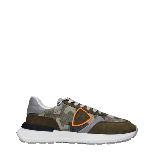 Philippe Model Green Fabric Chunky Sneakers PH-15090037555465-EU40/US7