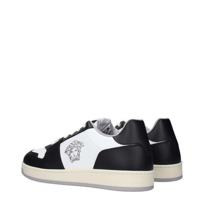 Versace White Leather Low Top Sneakers