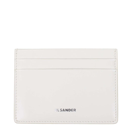 Jil Sander White Leather Cardholder