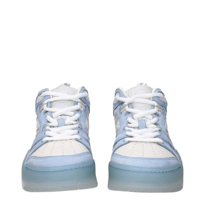 Moncler White Leather High Top Sneakers