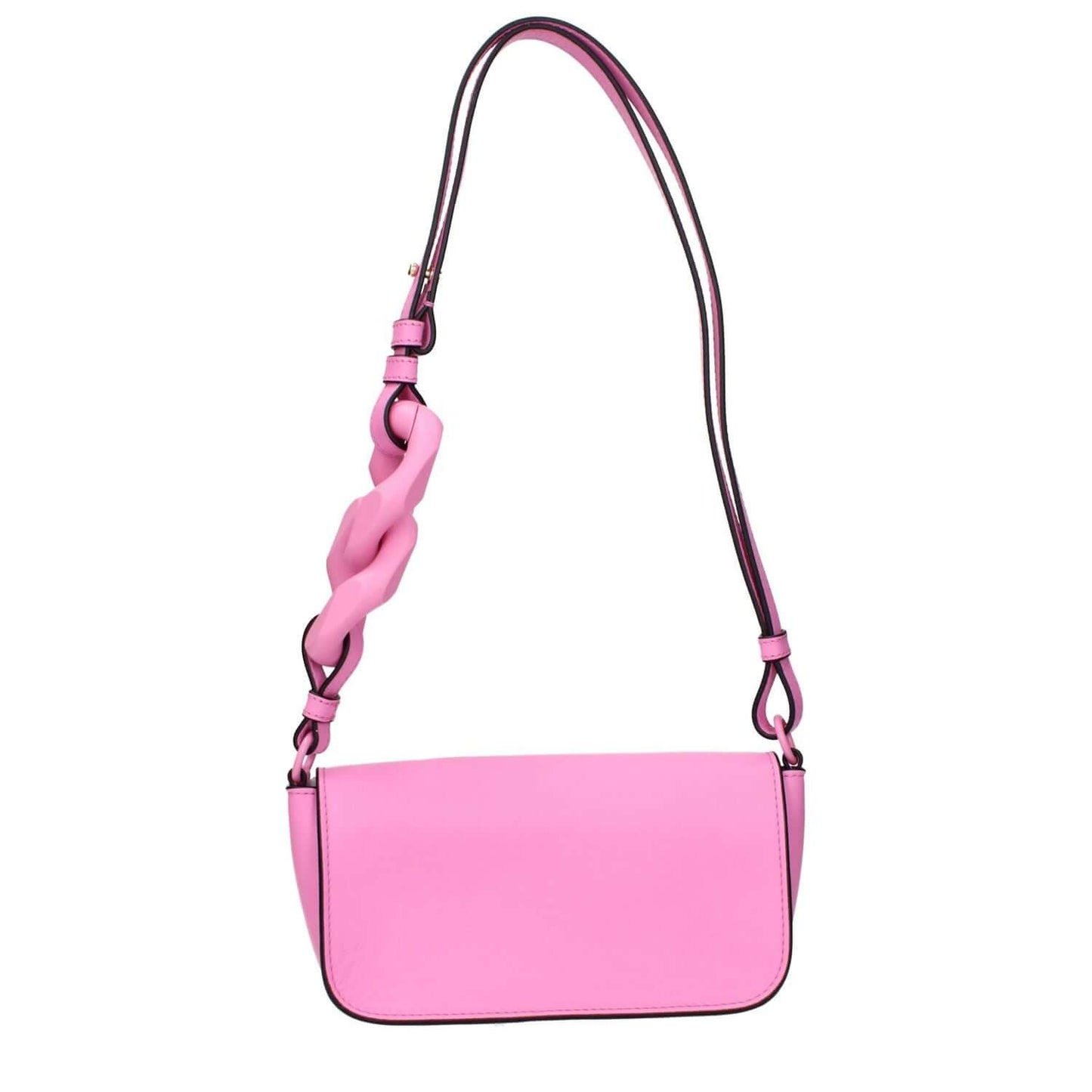 Jw Anderson Pink Leather Shoulder Bag with front logo and adjustable handle, MPN HB0458LA0088300, code F83632