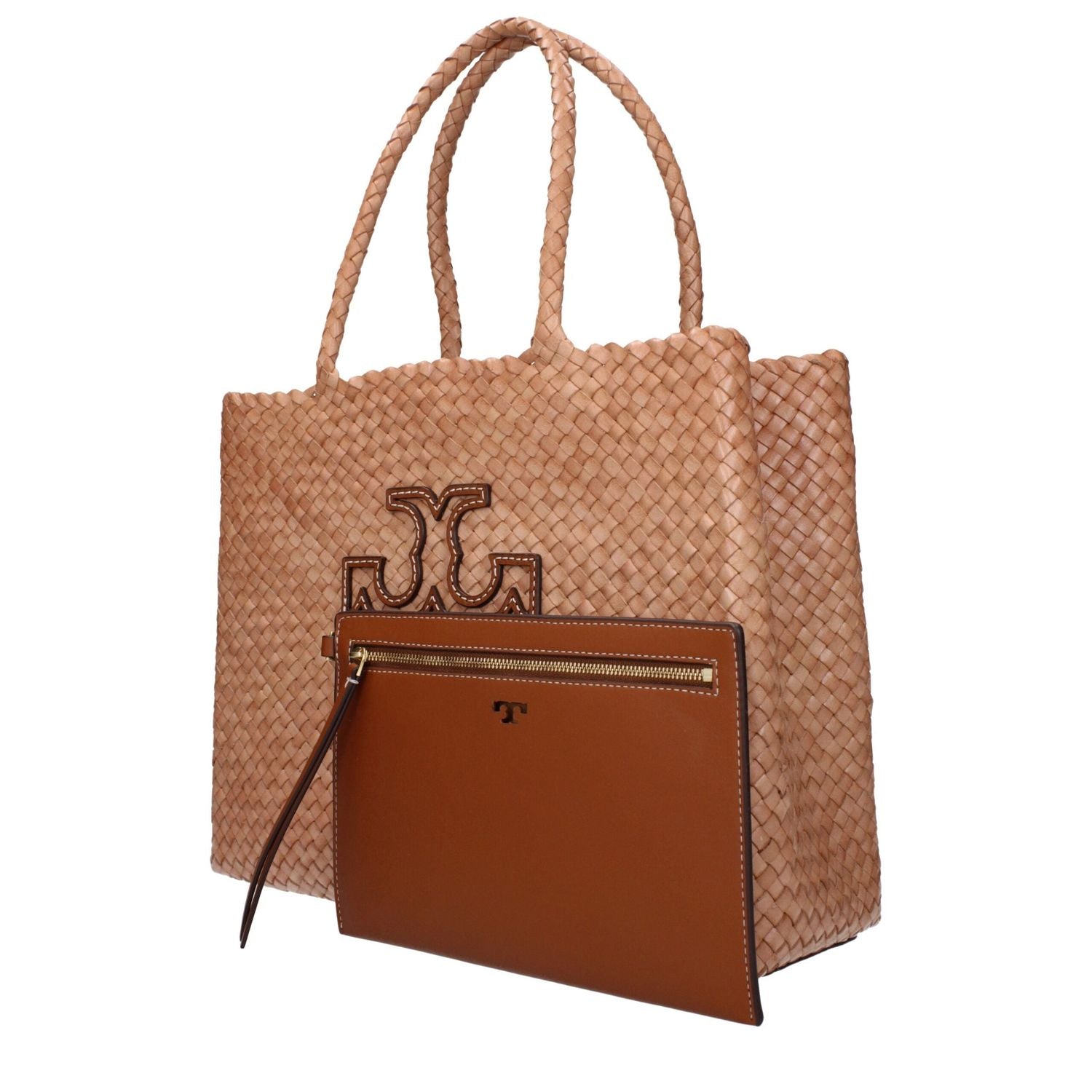 Front view with bag zipped and handles upright.