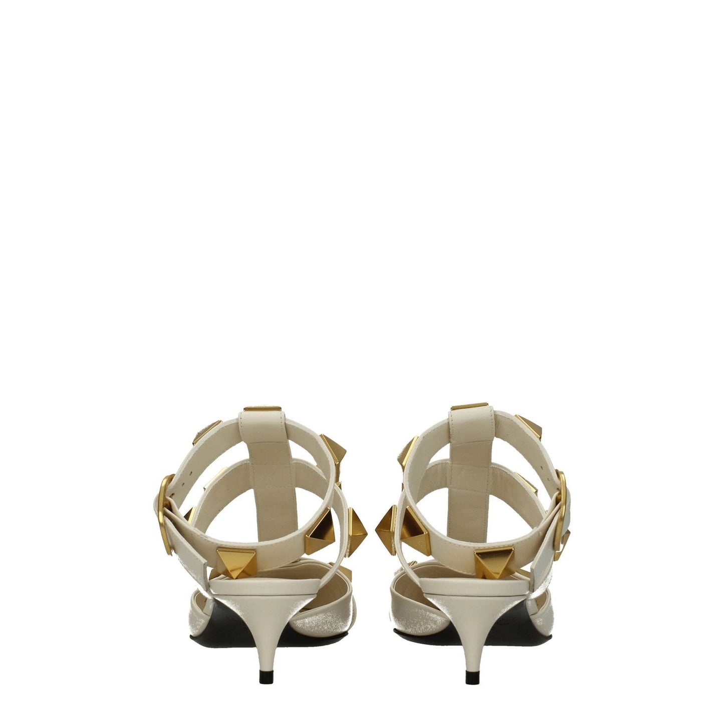 Valentino Garavani Beige Leather Stiletto Heel Sandals