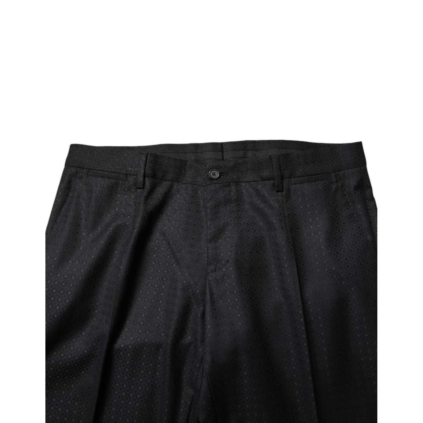 Dolce & Gabbana Black Jacquard Single Breasted 2 Piece Suit