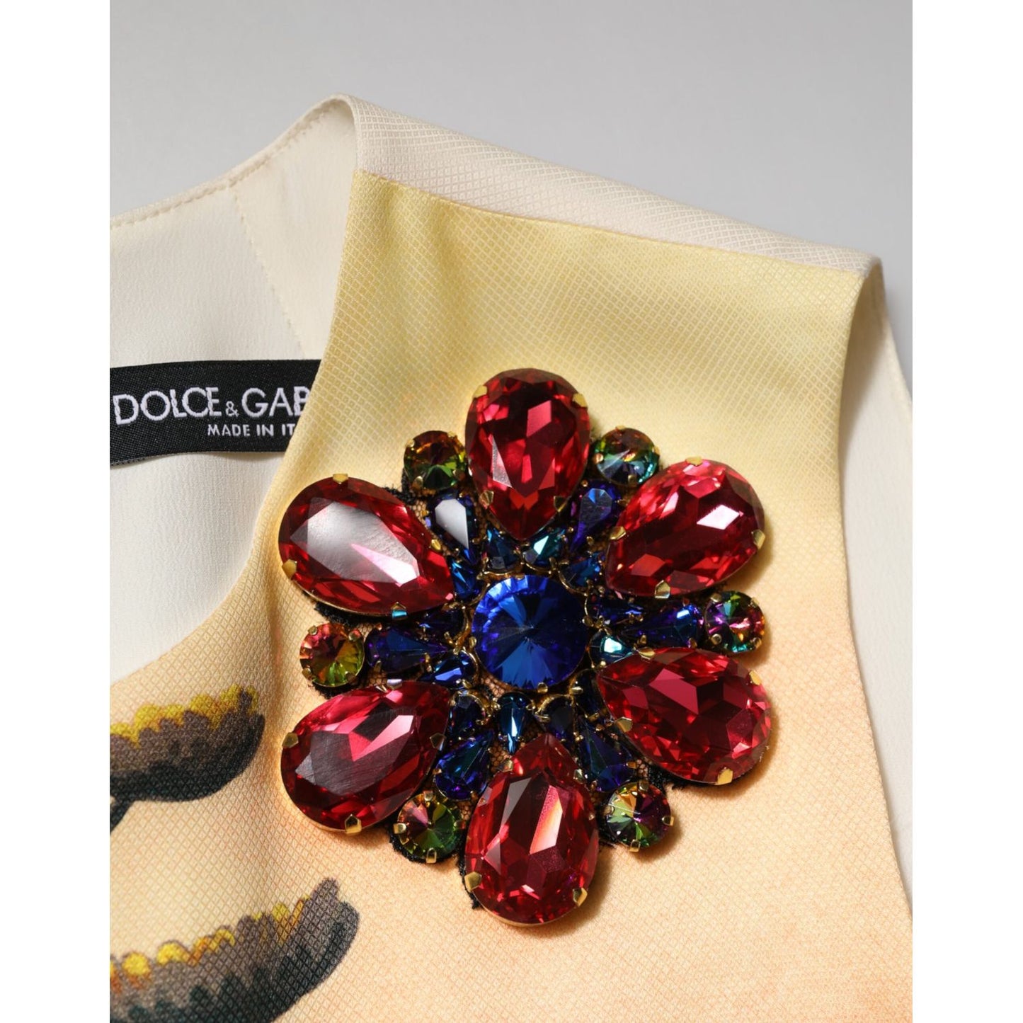 Dolce & Gabbana Multicolor Crystal Embellished A-line Mini Dress