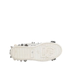 Dolce & Gabbana Black White Studded Low Top Sneakers Shoes