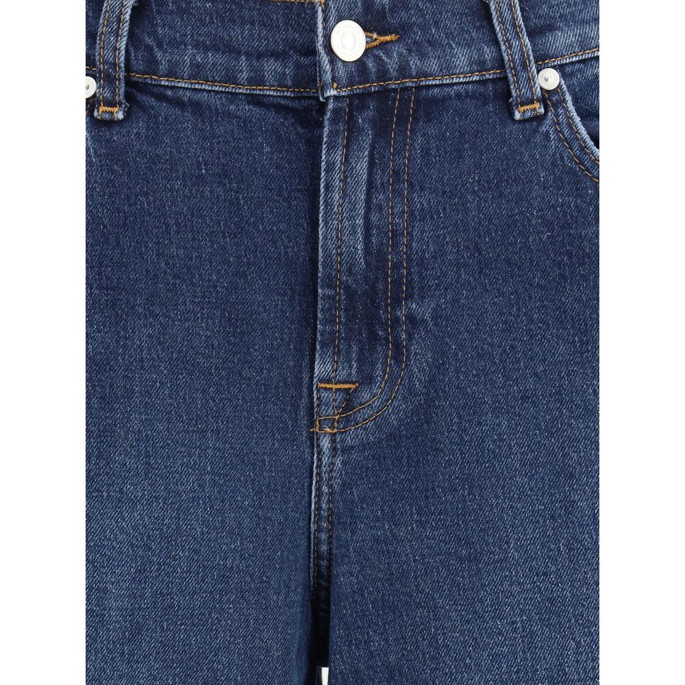7FOR Blue Cotton Jeans Denim