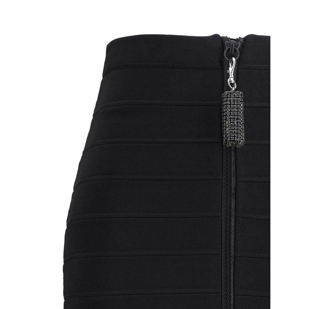 Self-Portrait Lace detail Midi Skirt SE-SS25CK003MSKBBLACK-6