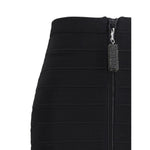 Self-Portrait Lace detail Midi Skirt SE-SS25CK003MSKBBLACK-6