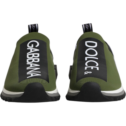 Dolce & Gabbana Green Logo Low Top Sorrento Men Sneakers Shoes