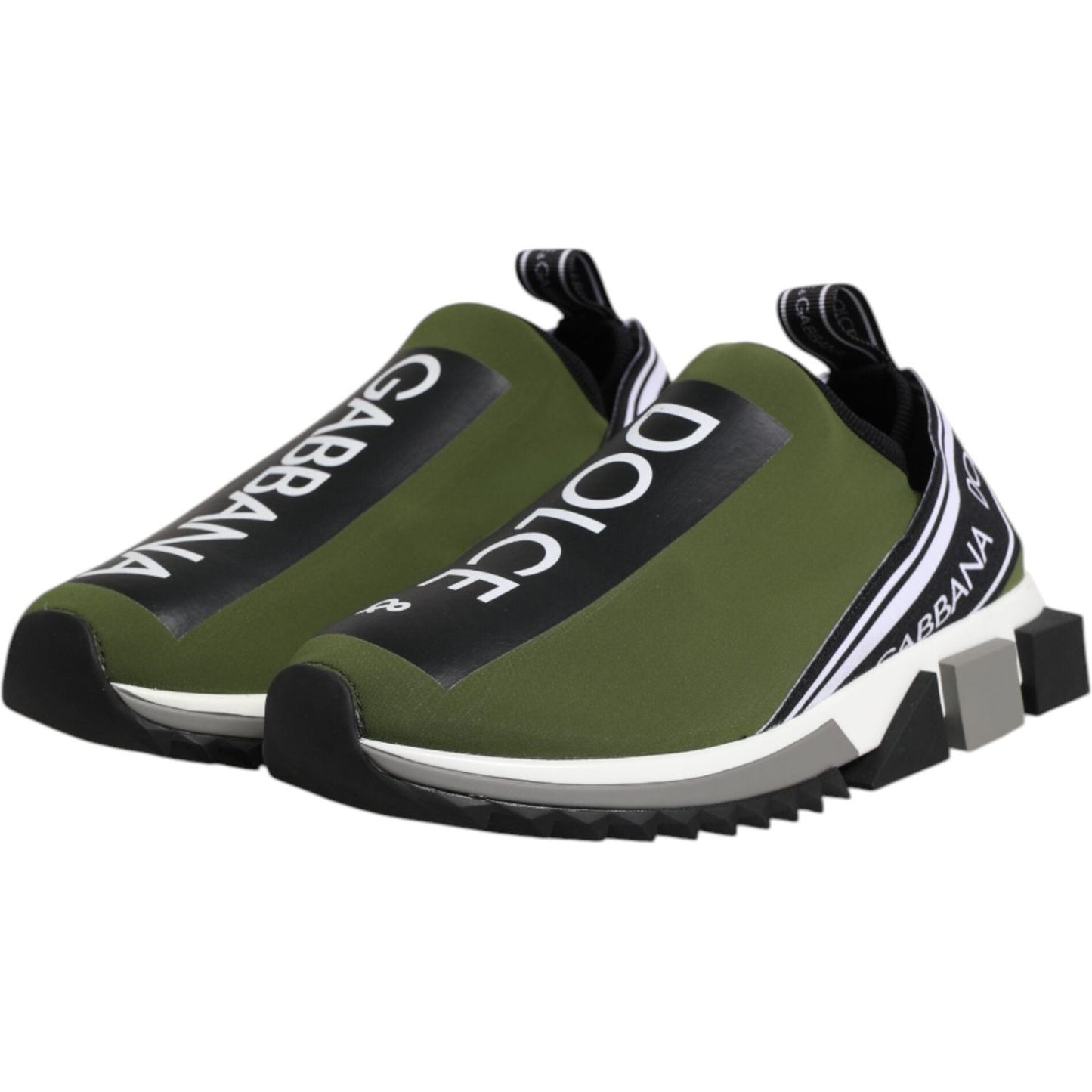 Dolce & Gabbana Green Logo Low Top Sorrento Men Sneakers Shoes MV7755-40