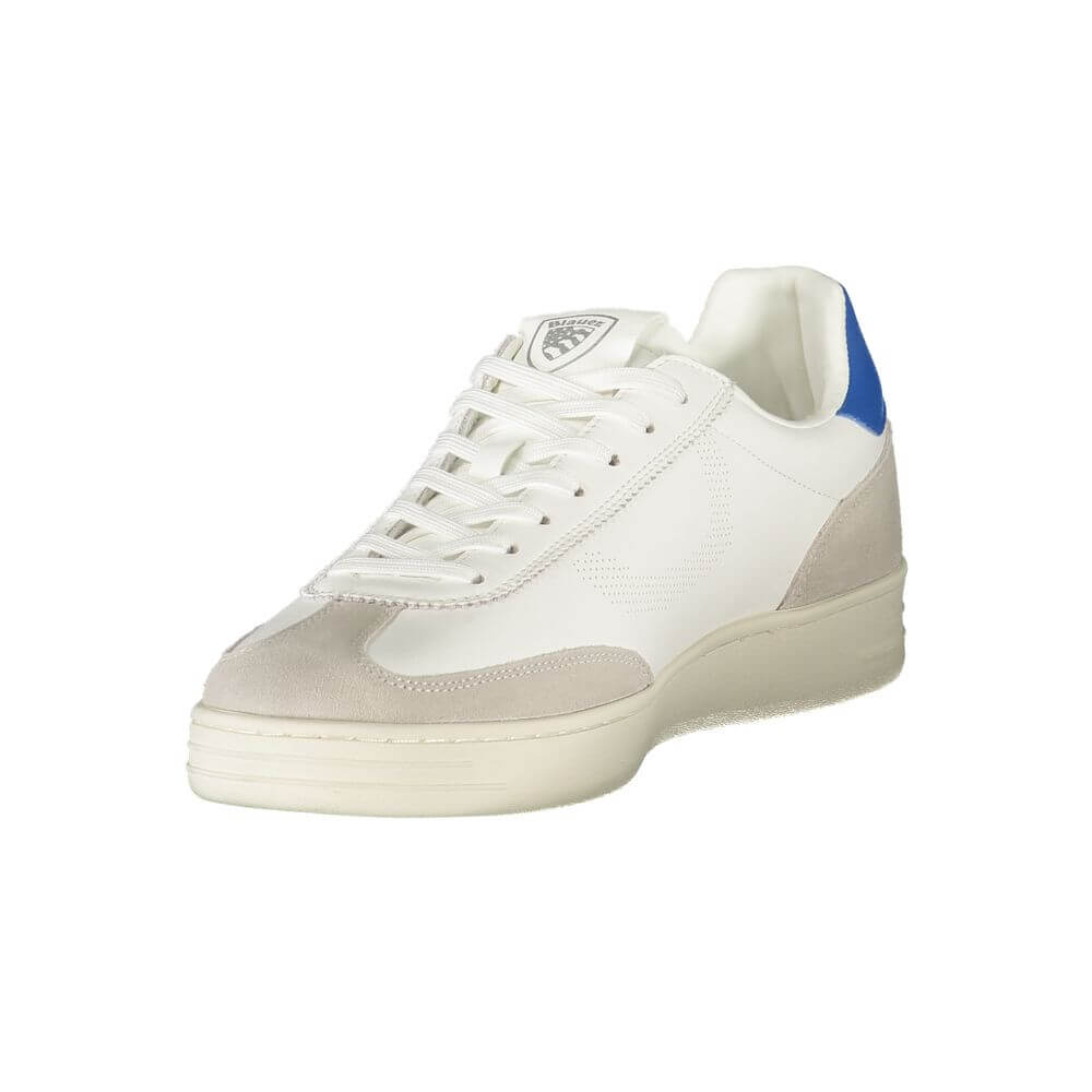 Blauer White Polyester Sneaker
