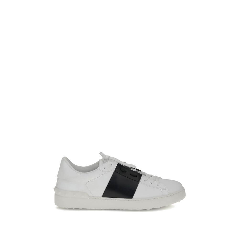 Valentino Garavani White Calf Leather Bos Taurus Low Top Sneakers
