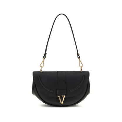 Versace Black Calf Leather Bos Taurus Shoulder Bag