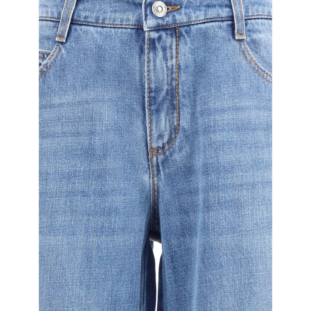 Ermanno Scervino Blue Cotton Relaxed Fit Jeans