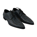 Dolce & Gabbana Blue Python Leather Snakeskin Shoes MV2673-40