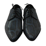 Dolce & Gabbana Blue Python Leather Snakeskin Shoes MV2673-40