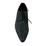Dolce & Gabbana Blue Python Leather Snakeskin Shoes MV2673-40