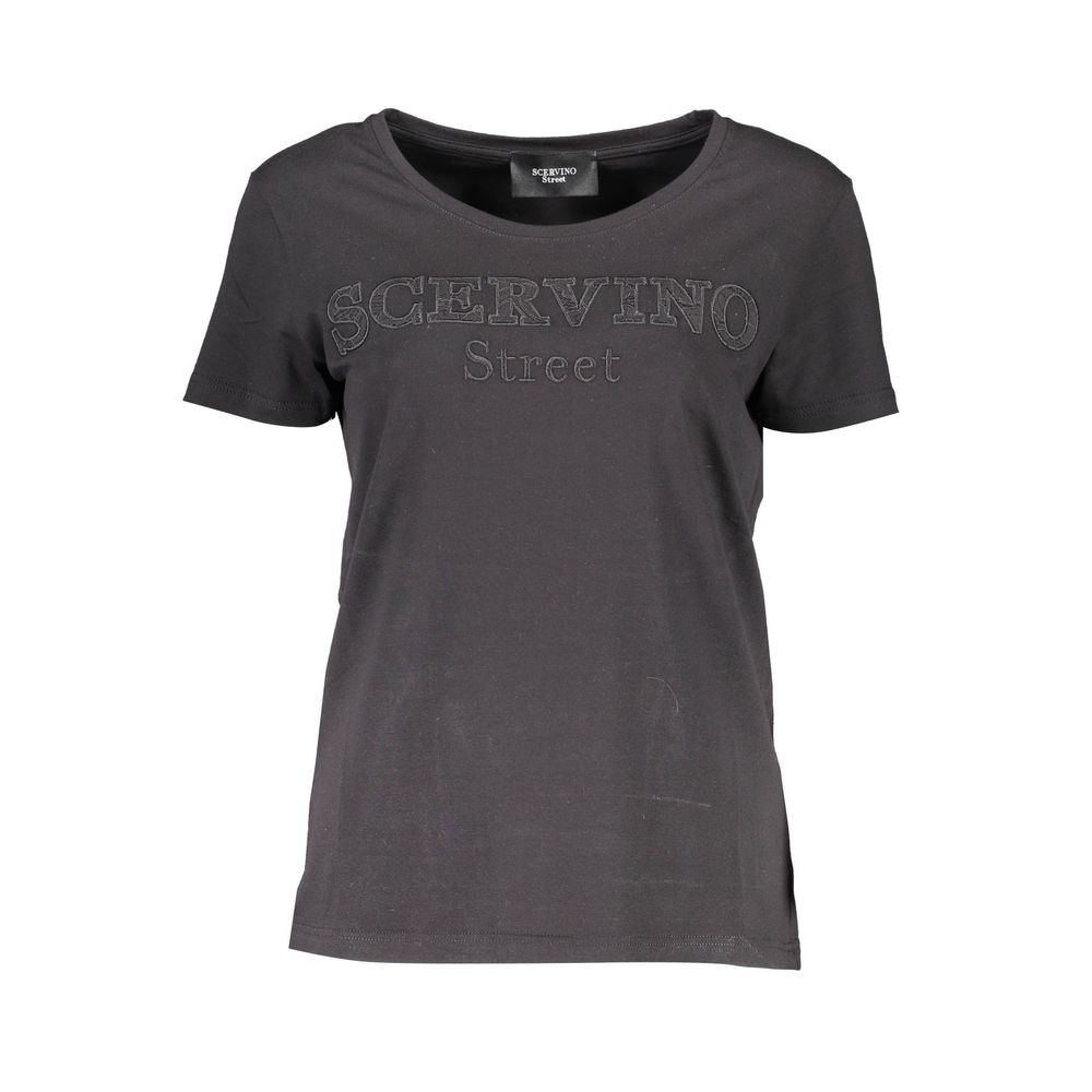 Scervino Street Black Cotton T-Shirt