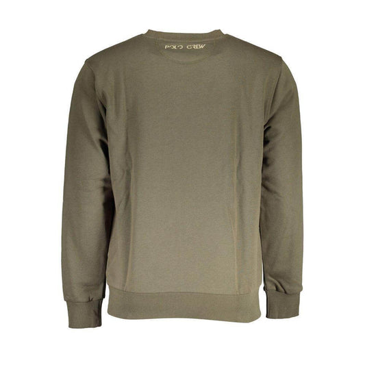 La Martina Green Cotton Sweater LA-17168-XL