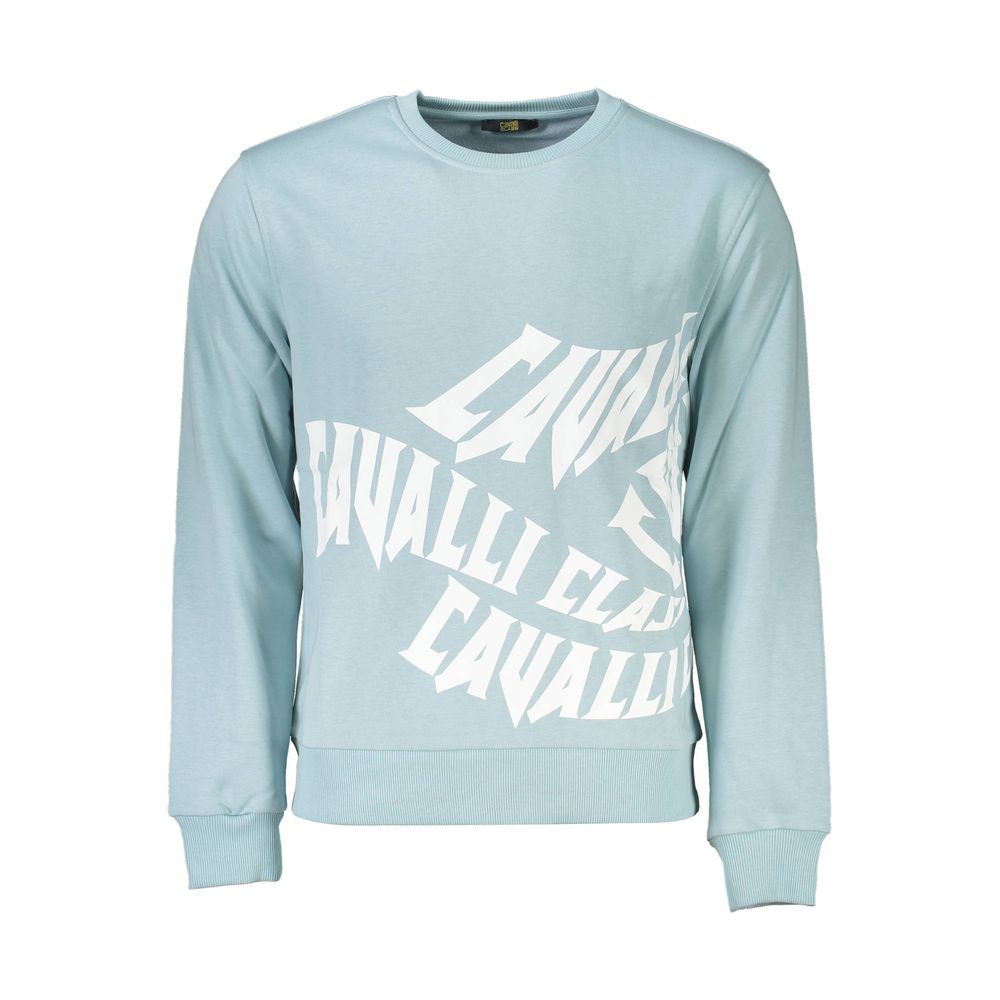 Cavalli Class Blue Cotton Sweatshirt