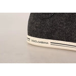 Dolce & Gabbana Gray Wool Cotton Casual High Top Sneakers MV4370 -44