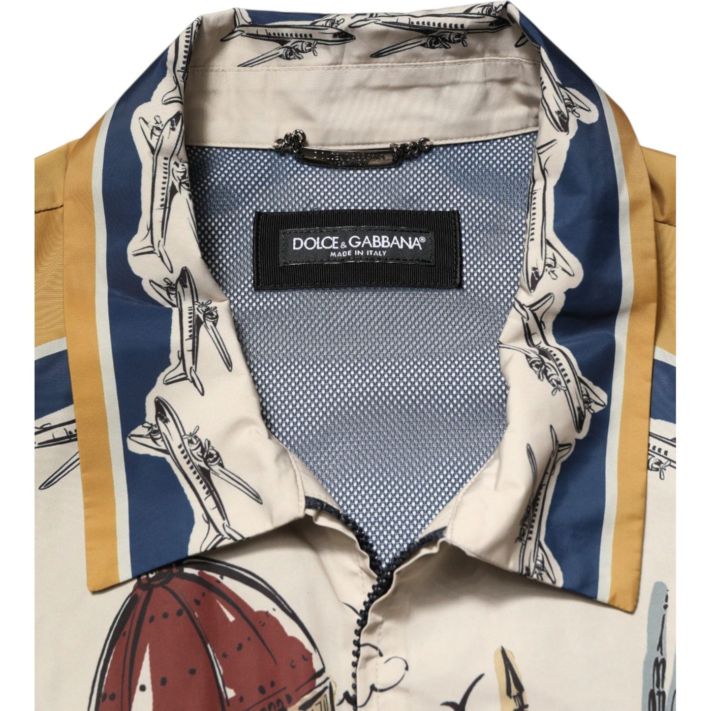 Dolce & Gabbana Multicolor Italian Motif Men Bomber Jacket JKT41535-56