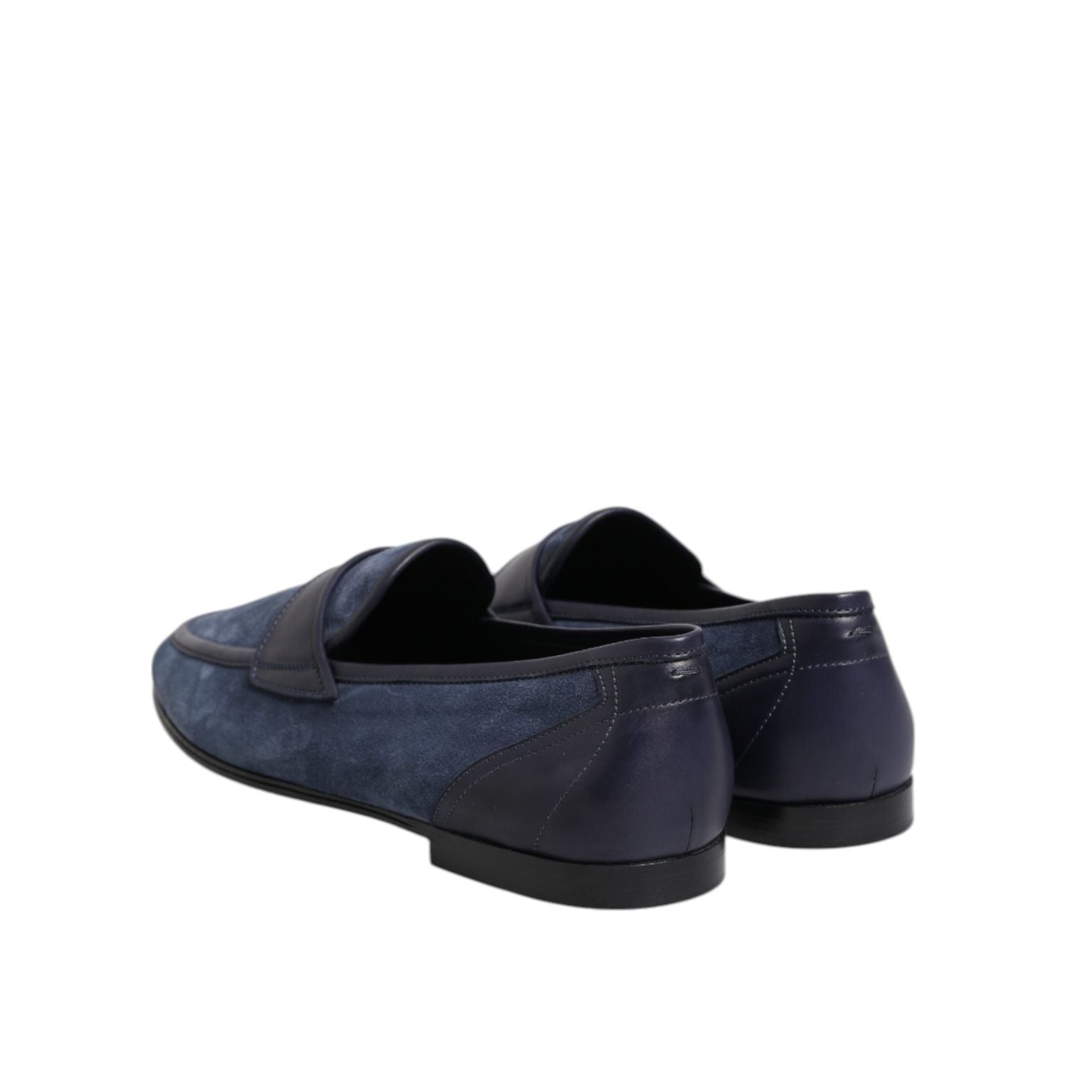 Dolce & Gabbana Blue Suede Leather Loafers Moccasin Shoes
