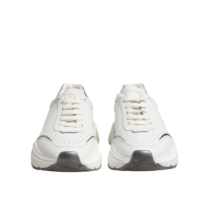 Dolce & Gabbana White Daymaster Leather Low Top Sneakers Shoes