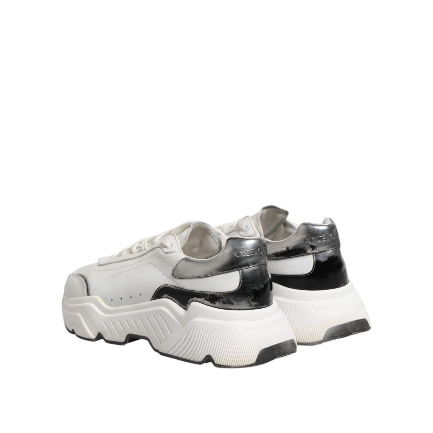 Dolce & Gabbana White Daymaster Leather Low Top Sneakers Shoes