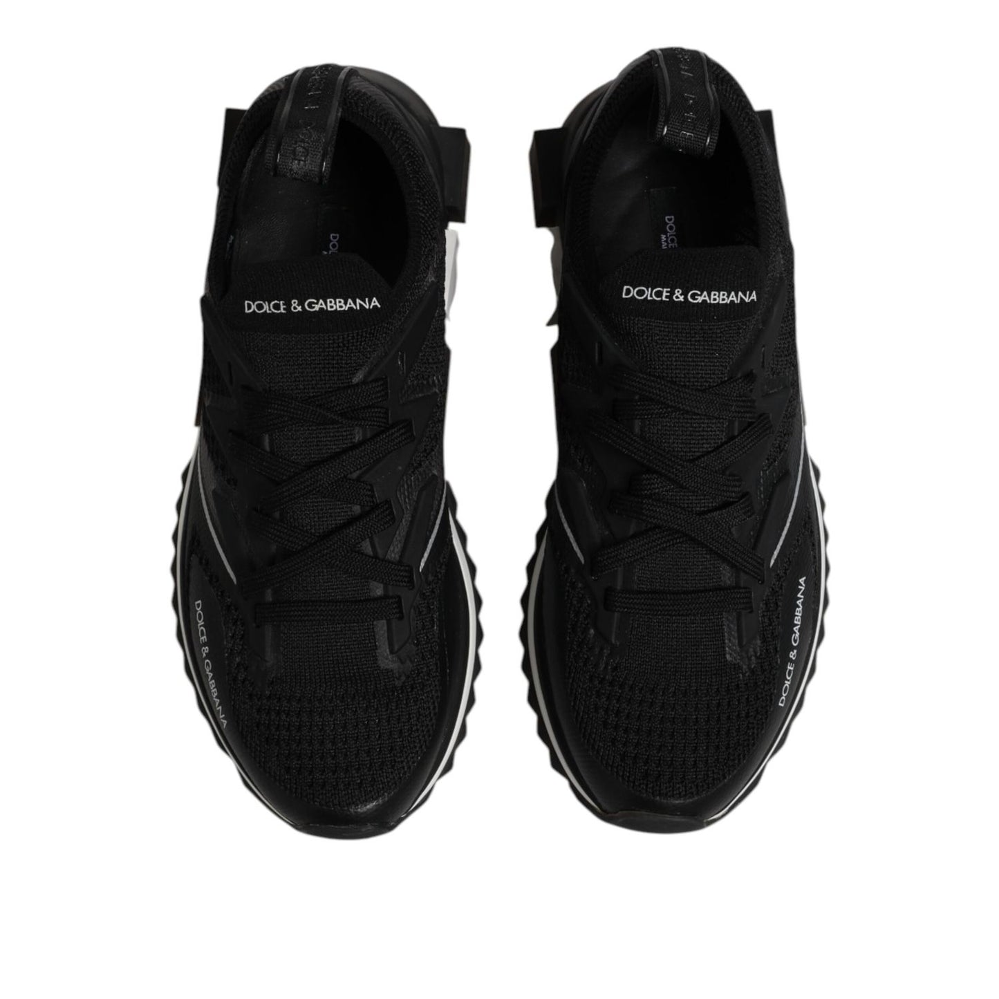 Dolce & Gabbana Black SORRENTO Lace Up Men Sneakers Shoes