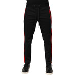 Dolce & Gabbana Red Stripe Cotton Logo Jogger Sweatpants Pants PAN76611-46