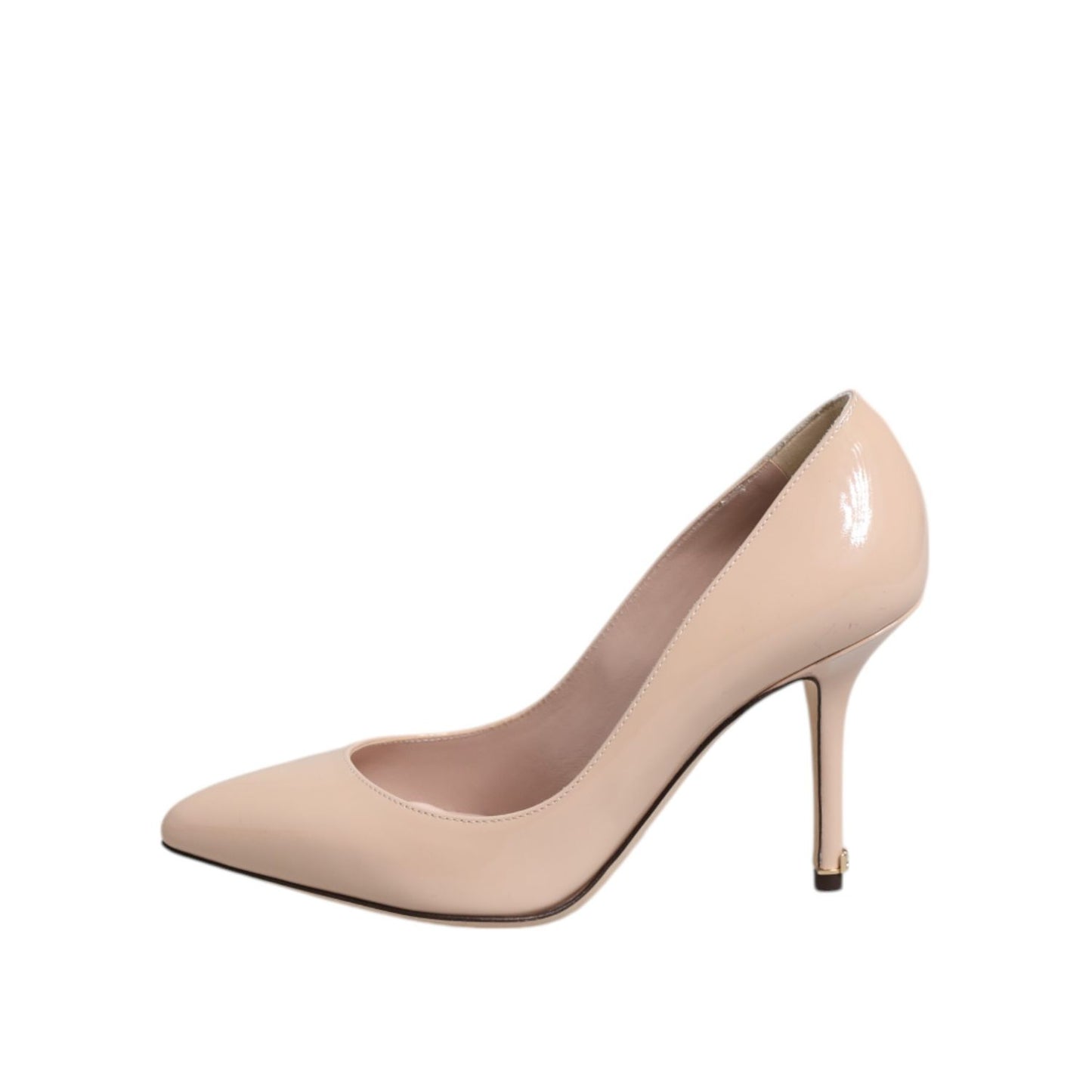 Dolce & Gabbana Beige Patent Leather Stiletto Heel Pumps Shoes Dolce & Gabbana