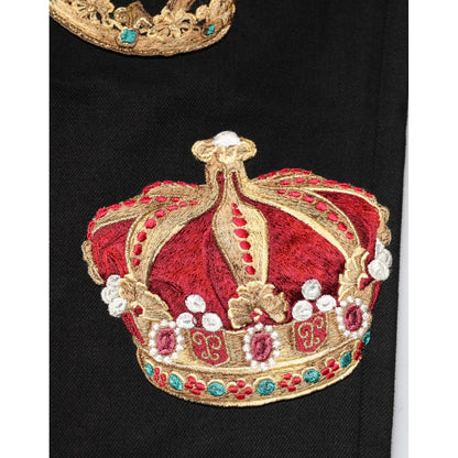 Dolce & Gabbana Black Baroque Royal Men Dress Trouser Pants Dolce & Gabbana