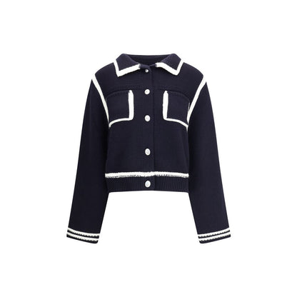 PINKO Blue Wool Cardigan