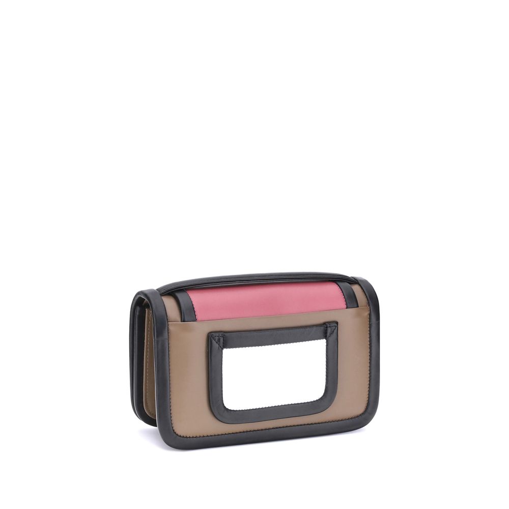 Pierre Hardy Multicolor Calf Leather Bos Taurus Shoulder Bag with adjustable strap and front pocket shown at an angle.