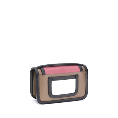 Pierre Hardy Multicolor Calf Leather Bos Taurus Shoulder Bag with adjustable strap and front pocket shown at an angle.