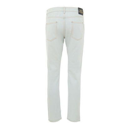 Gucci Blue Cotton Relaxed Fit Jeans