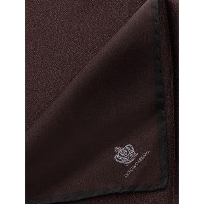 Dolce & Gabbana Brown Silk Pocket Square