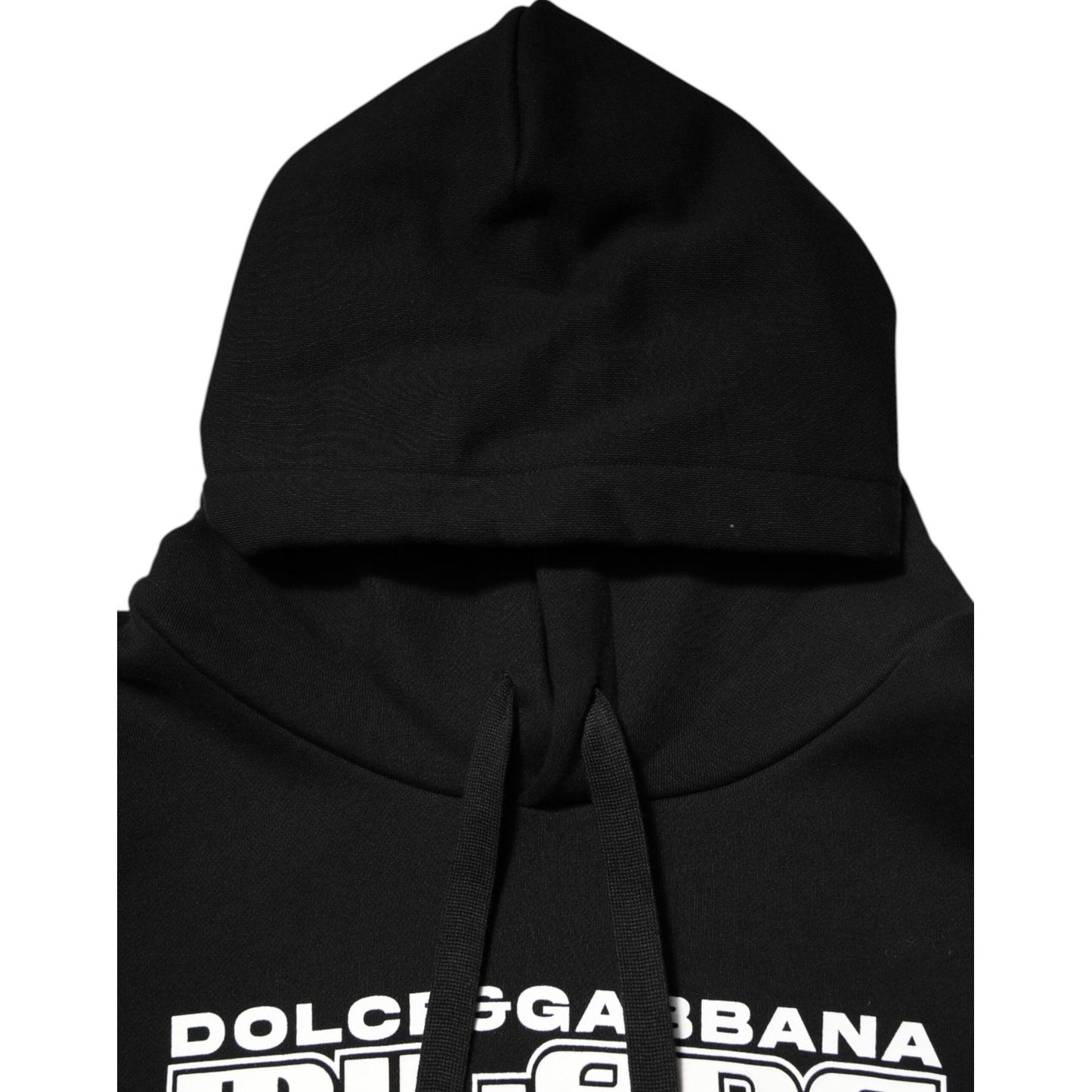 Dolce & Gabbana Black Cotton DG Milano Logo Print Hoodie Sweater Dolce & Gabbana