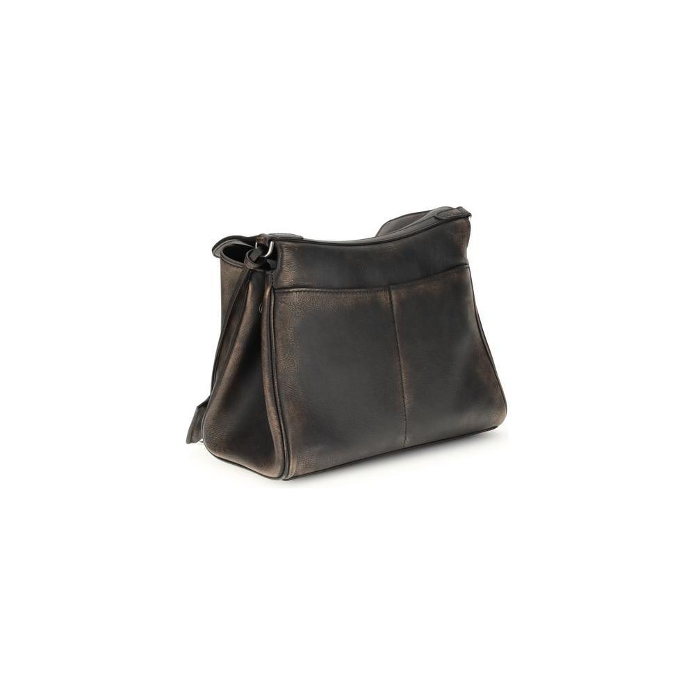 Front view with bag zipped and handles upright.