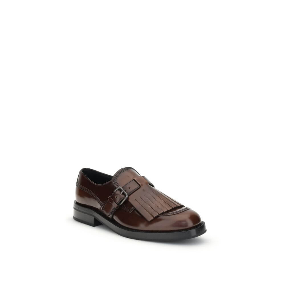 Church's Brown Calf Leather Bos Taurus Oxfords And Derbies with fringing and buckle, classic laced shoe 100% Calf Leather.