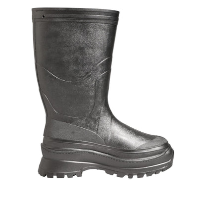 Dolce & Gabbana Black Argento Pull On Rain Boots Shoes Dolce & Gabbana