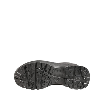 Dolce & Gabbana Black Argento Pull On Rain Boots Shoes Dolce & Gabbana