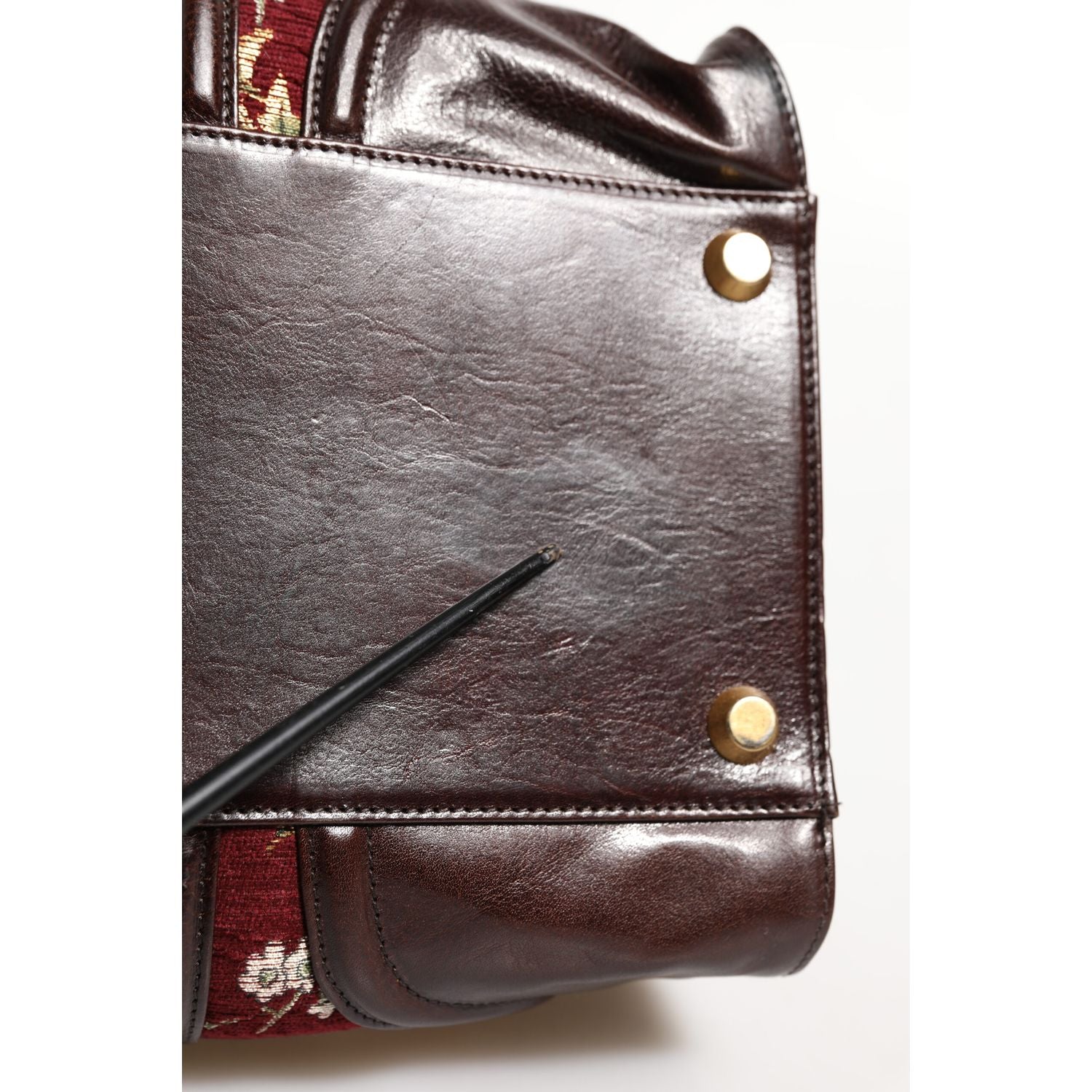 Dolce & Gabbana Multicolor Leather Jacquard Velvet Travel Duffle Bag