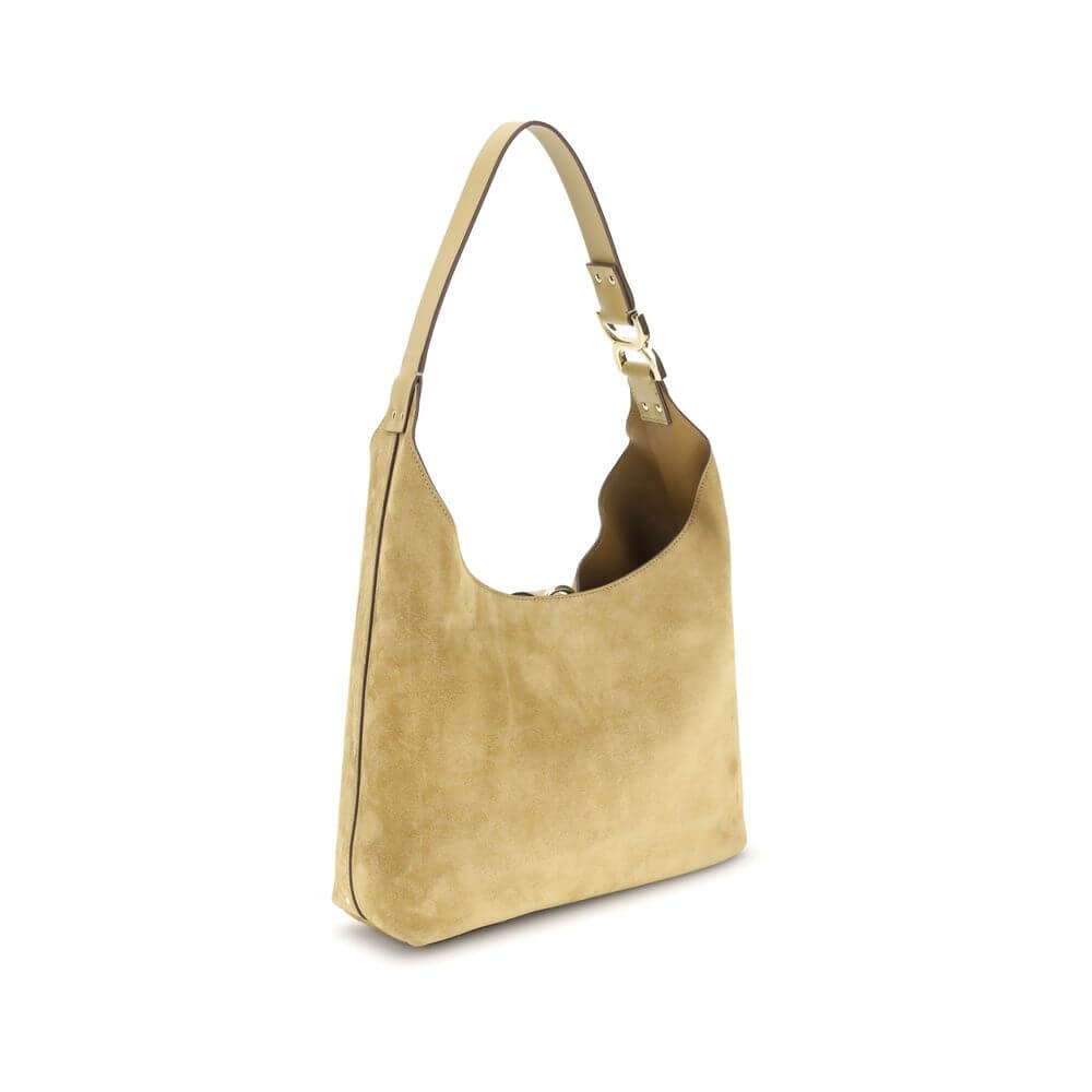 Chloé Beige Calf Leather Bos Taurus Shoulder Bag with suede leather and tasseled closure