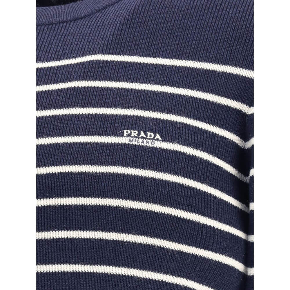 Prada Blue Fleece Wool Sweatshirt