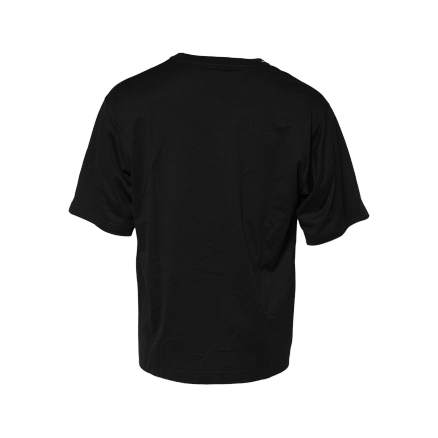Dolce & Gabbana Black Cotton Crew Neck Short Sleeves T-shirt Dolce & Gabbana